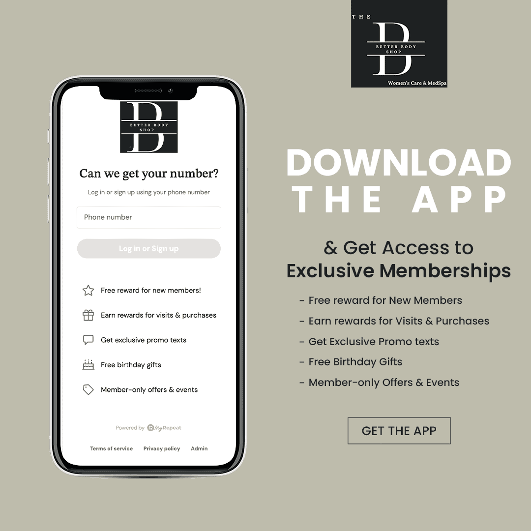 The Better Body Shop App Popup