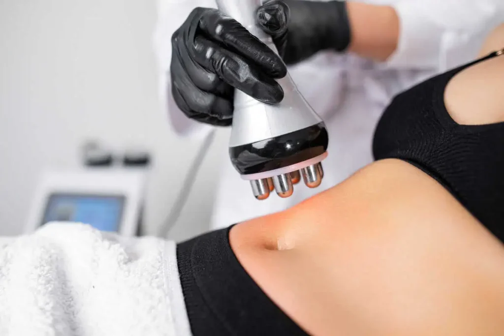 radiofrequency ultrasound cavitation body contouring treatment for fat reduction and skin tightening in Houston TX